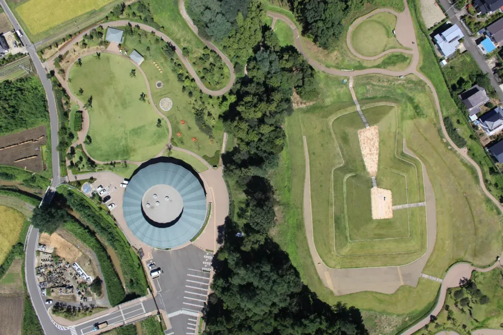 福島県郡山市の大安場史跡公園の全体像