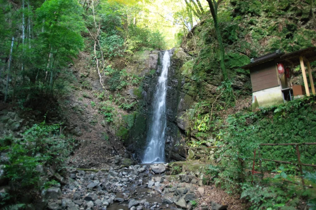 勢いよく流れるマイナスイオン溢れる滝