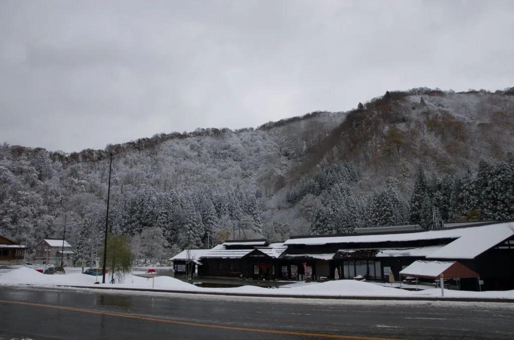 道の駅 みつまたの雪景色
