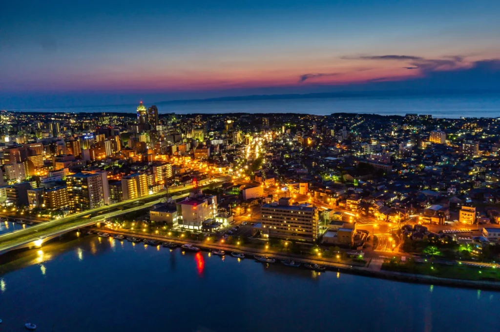 Befcoばかうけ展望室からの夜景
