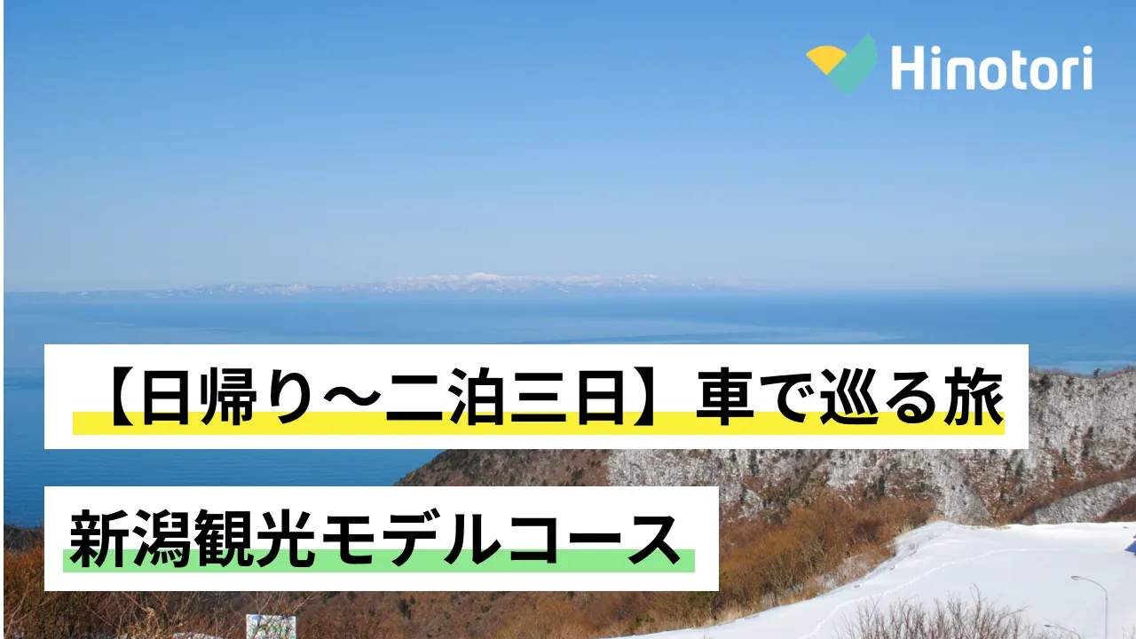 弥彦山の山頂から見た新潟の雪景色